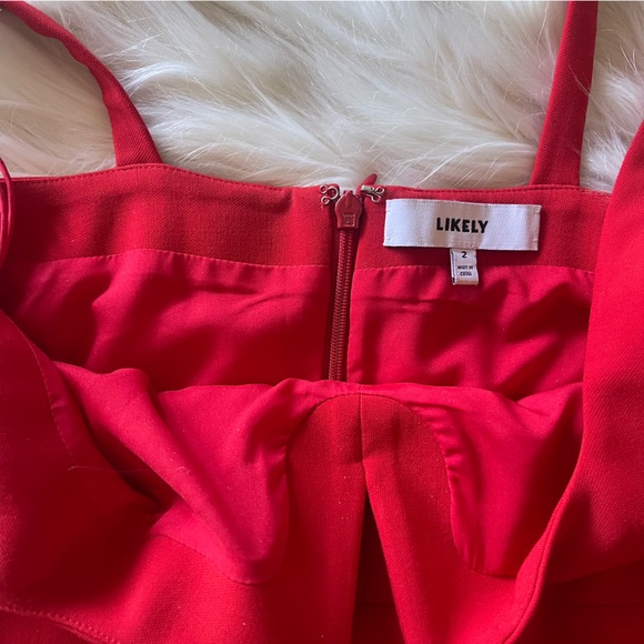 LIKELY_ Constance Dress in Scarlet red size 2 - Picture 5 of 8